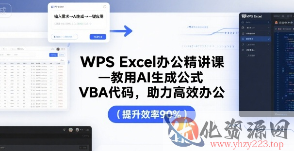 WPS Excel办公精讲课，教用 AI 生成公式，VBA 代码，助力高效办公