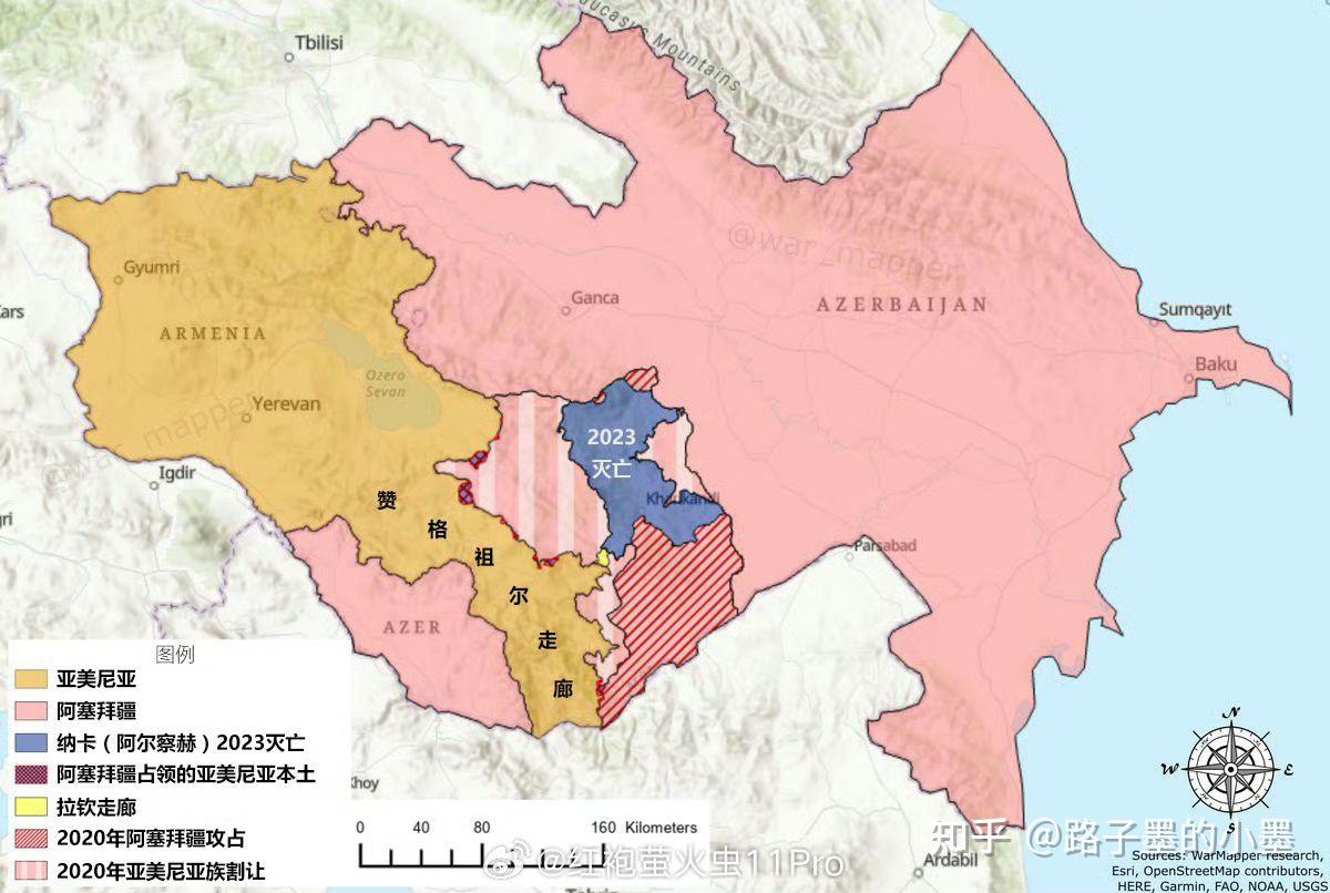 亚美尼亚纳卡地区地图图片