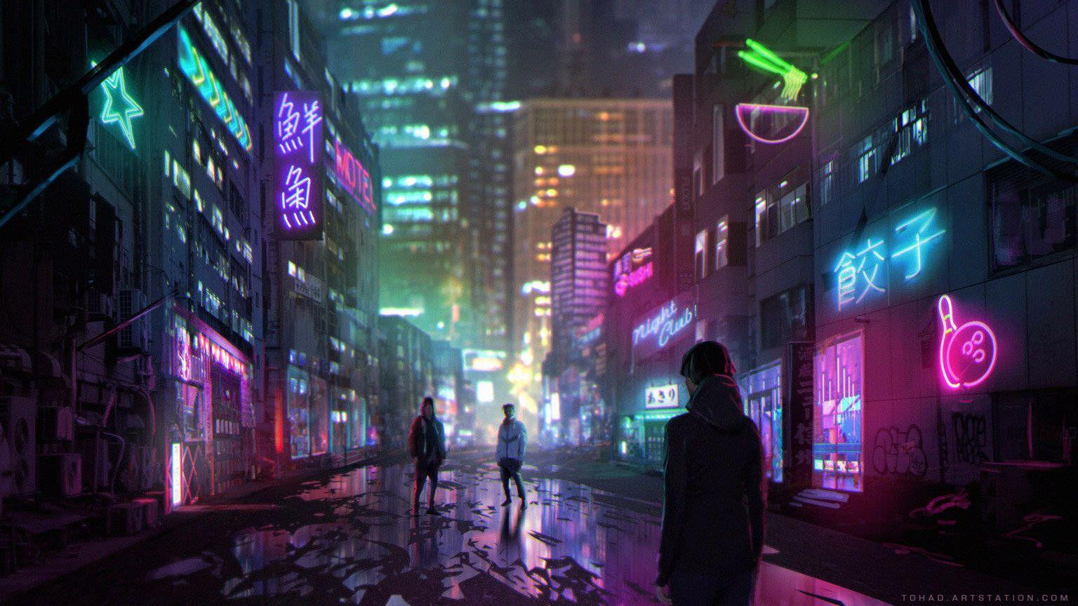 有没有赛博朋克风的全屏壁纸