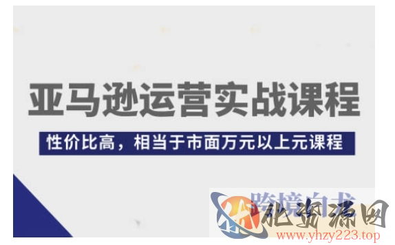 亚马逊运营实战课程，亚马逊从入门到精通，性价比高，相当于市面万元以上元课程