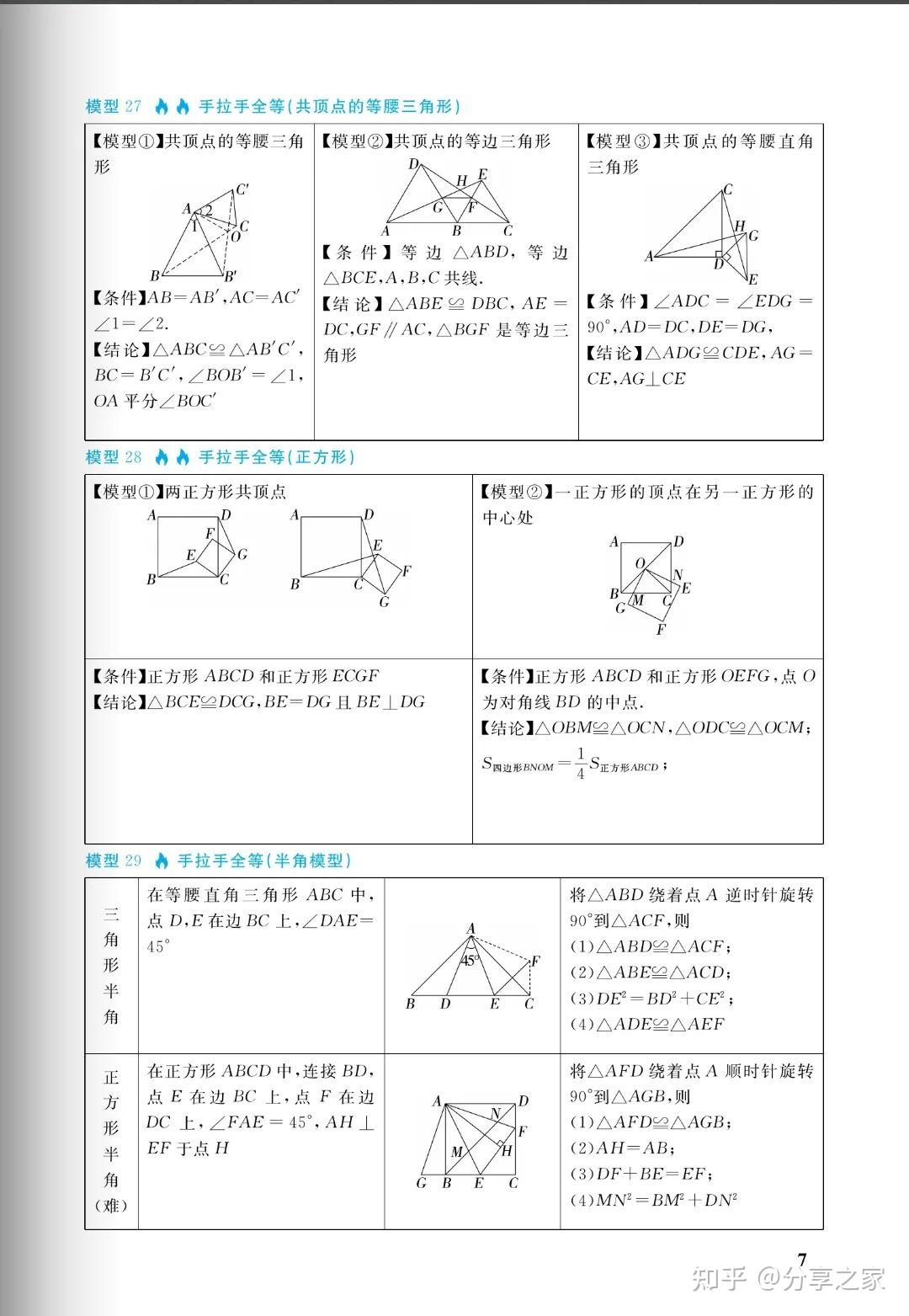 初中数学常见的88个几何模型归纳总结 - 知乎