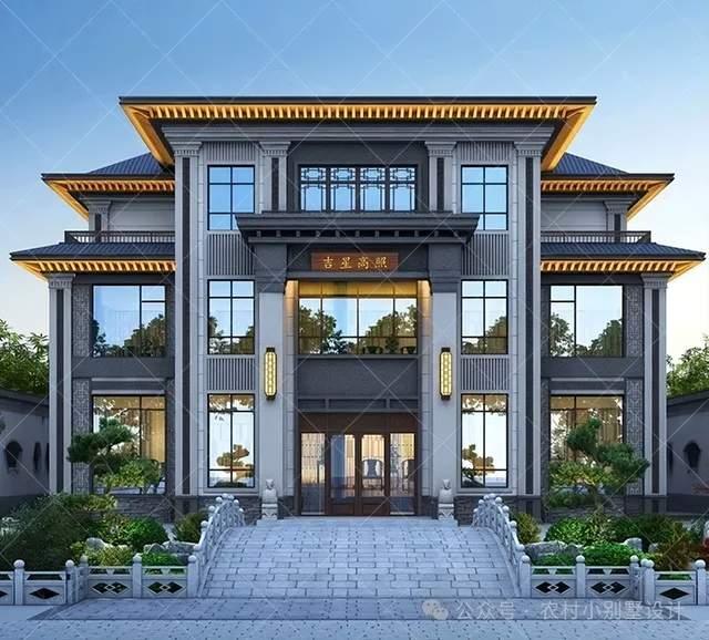 带电梯+复试客厅+三层新中式别墅，18套三层新中式带电梯自建房 - 知乎