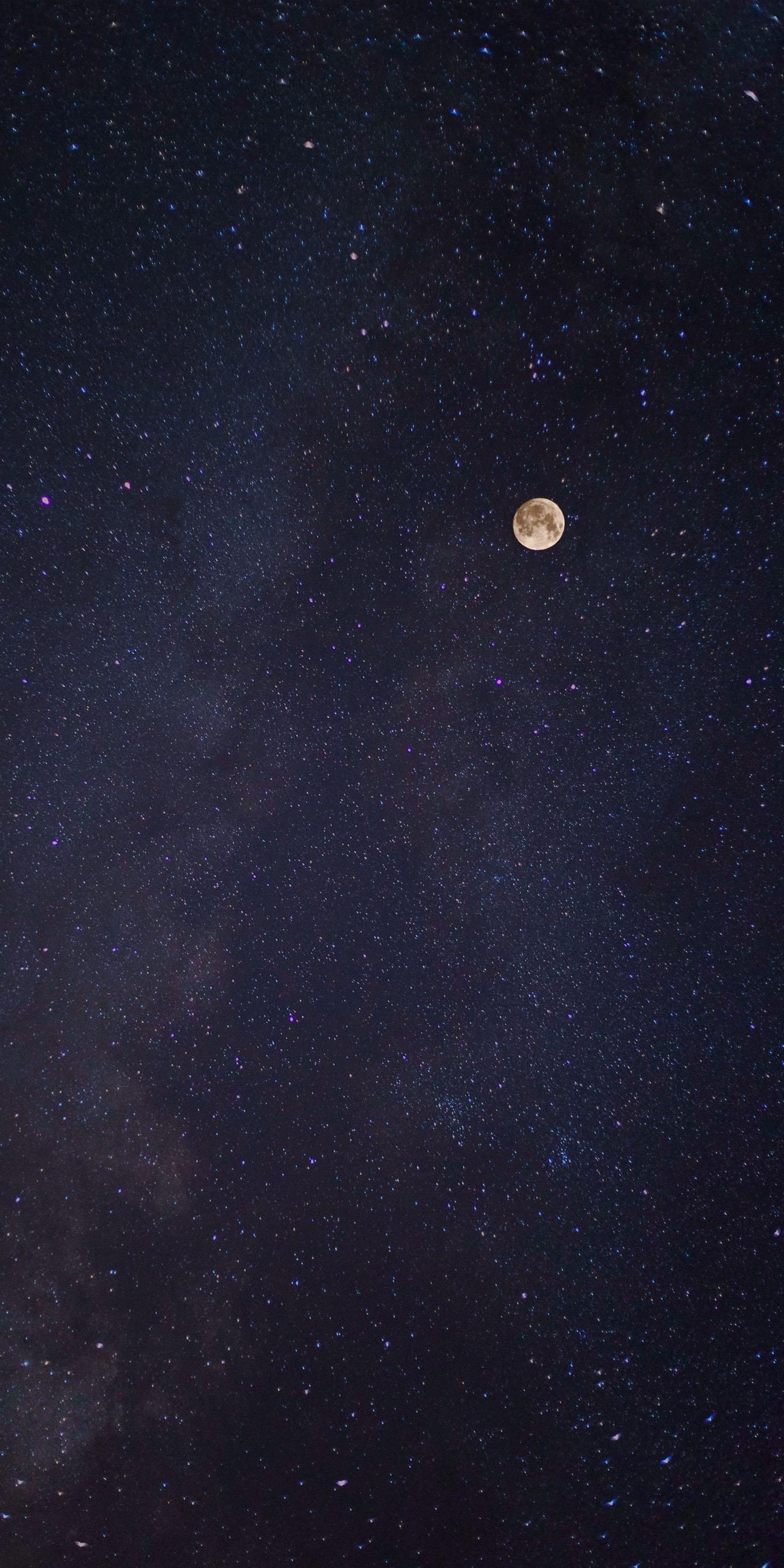 星空月亮图片真实图片