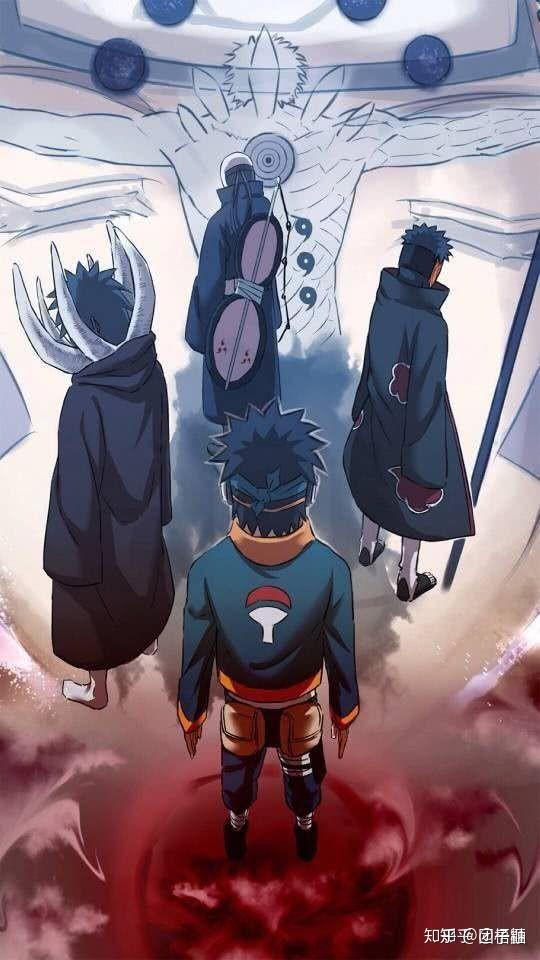 求带土和琳坐在木凳上面的图片