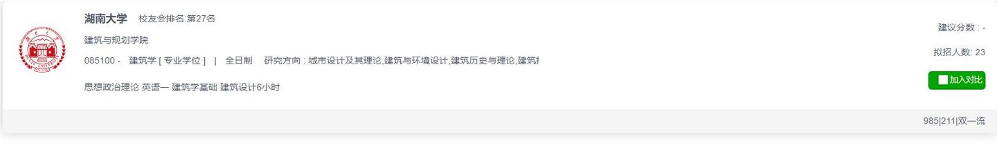 湖南大学建筑学专业考研难度分析：考试科目、参考书、录取线等 - 知乎