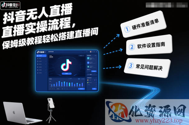 抖音无人直播实操流程，保姆级教程轻松搭建直播间