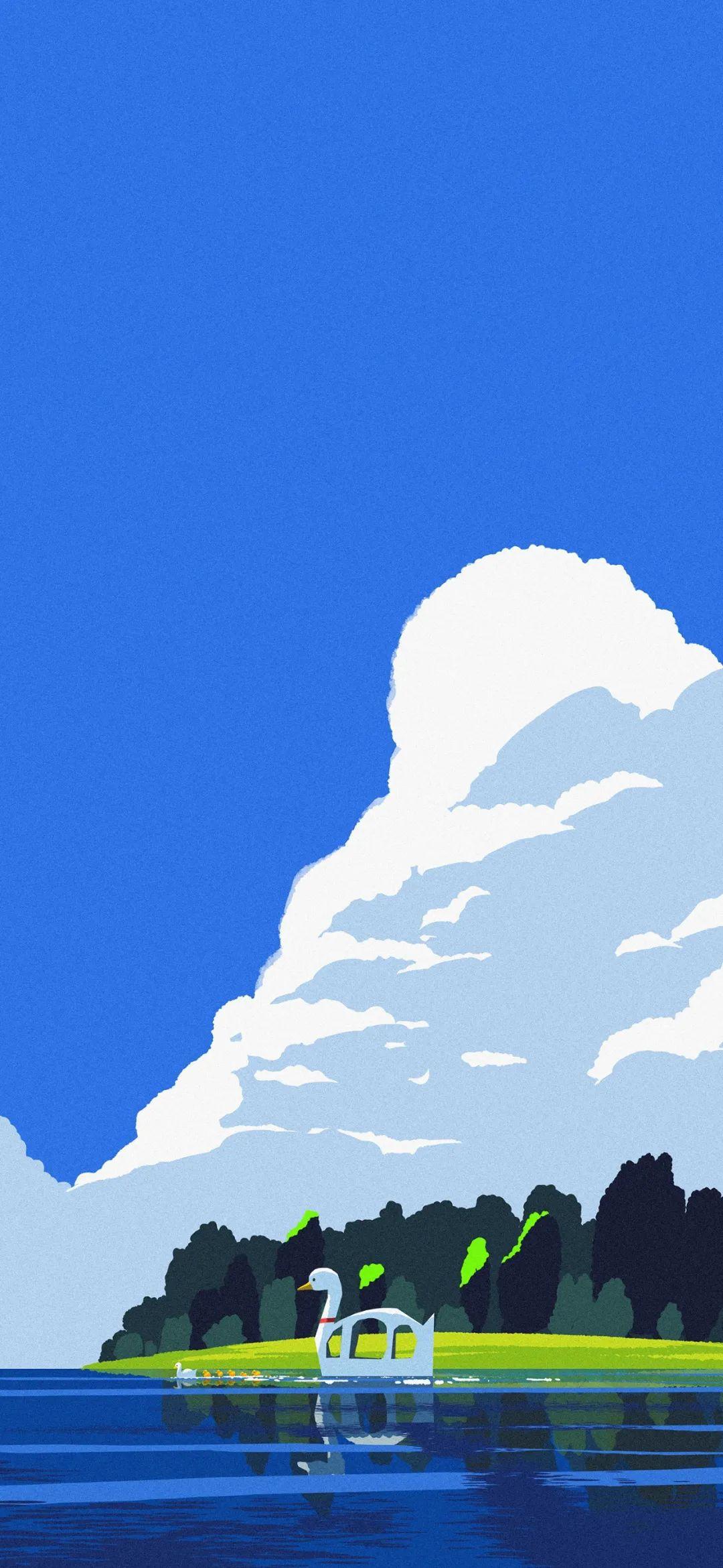 有哪些色彩简单纯净的插画壁纸? - 知乎