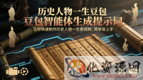 历史人物一生豆包智能体生成提示词，让你快速制作历史人物一生类视频，简单易上手