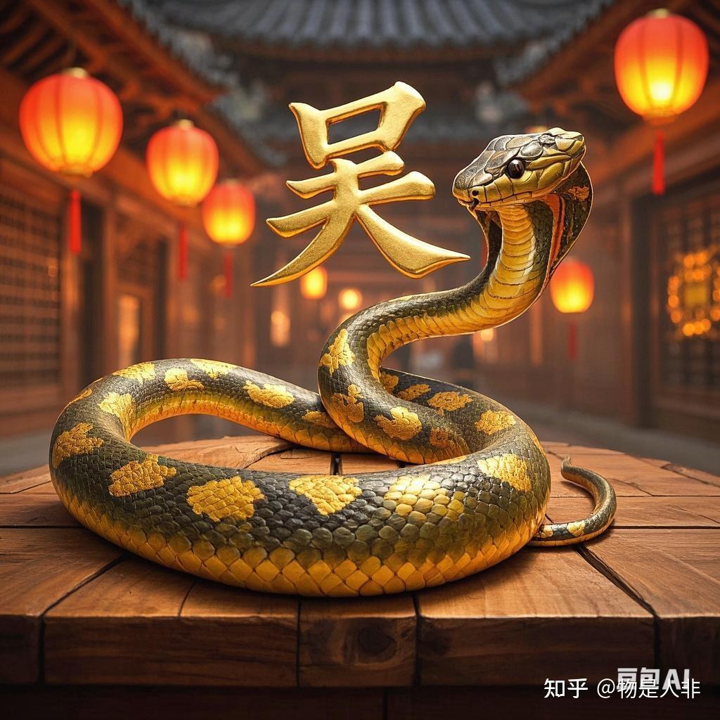 蛇年"吴"姓高清壁纸图