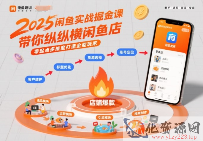 2025闲鱼实战掘金课，带你纵横闲鱼店，零起点多维度打造全能玩家