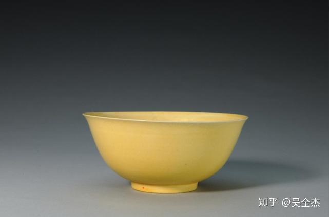 中国古美術/黃釉窯変朱班大碗/(底款:大明弘治年製)明代/ 中国古美術/黃