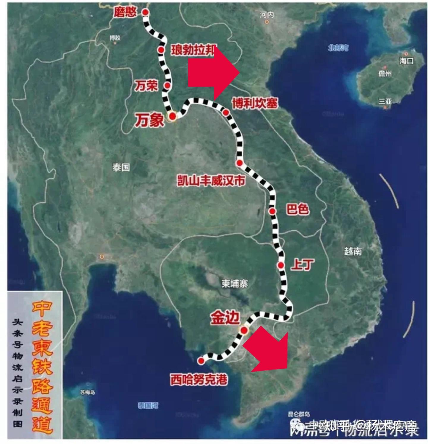 中老高速公路路线图图片