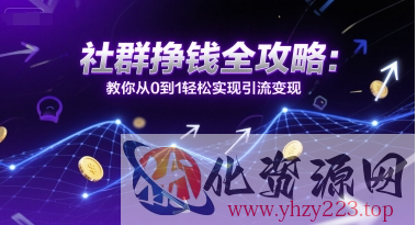 社群挣钱全攻略：教你从0到1轻松实现引流变现