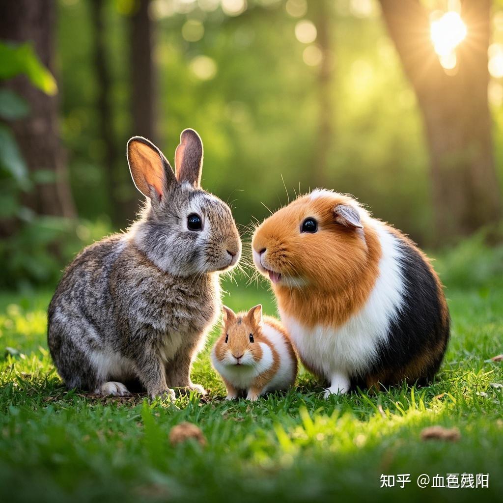 生成兔子荷兰猪仓鼠在一起图片ai被我搞蒙了
