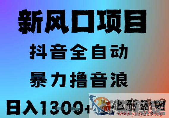 最新风口抖音无人直播撸音浪，全自动运行，小白可玩，长期稳定，日入1.3k，可批量收益翻倍【揭秘】