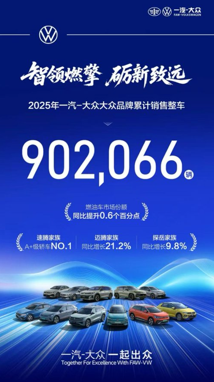 2025中国车企成绩单出炉:燃油车首选还是一汽-大众