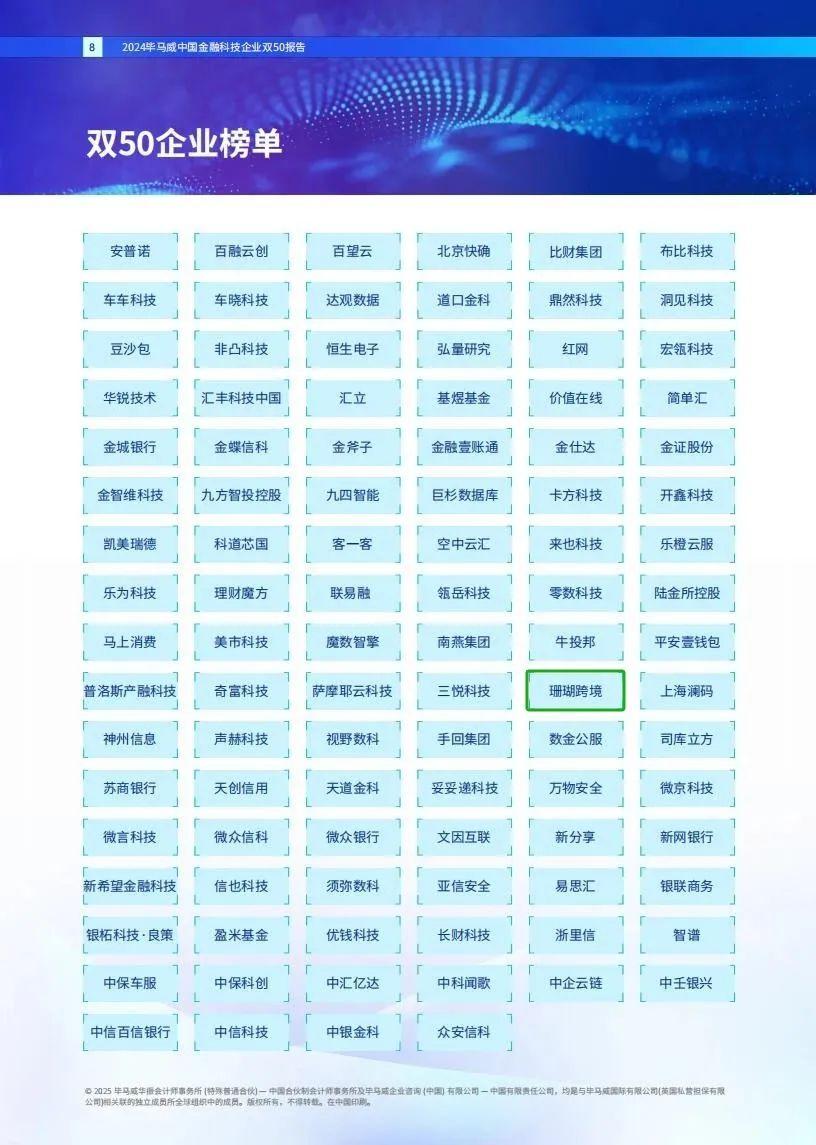 CoralGlobal珊瑚跨境连续三年入选“毕马威中国金融科技企业双50榜单” - 知乎