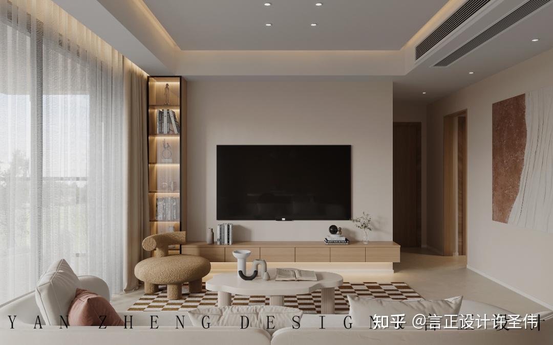 重庆室内设计工作室言正推荐【御璟悦来】奶油原木风收纳与美观并存的平衡空间 - 知乎