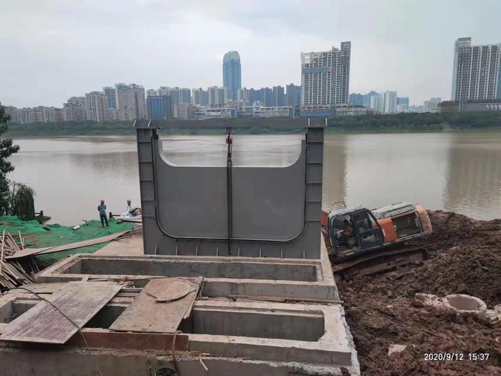 旋转堰门，下开式堰门，液动闸门安装方案 - 知乎