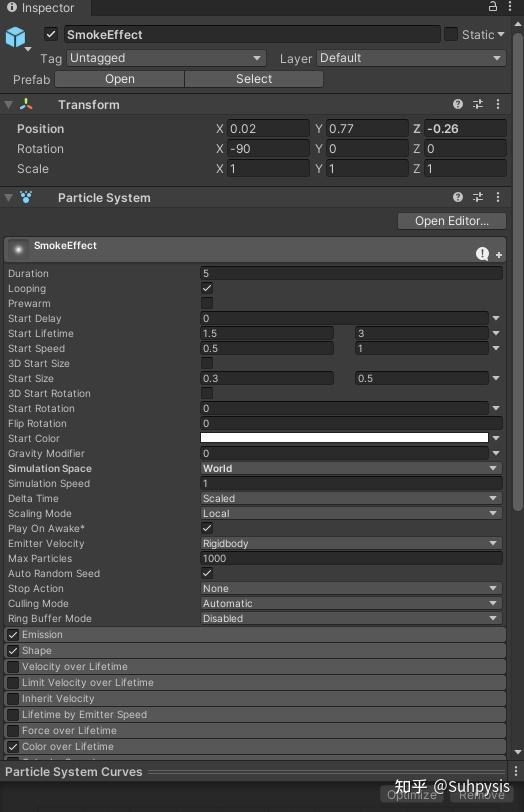 Unity 粒子系统学习 知乎