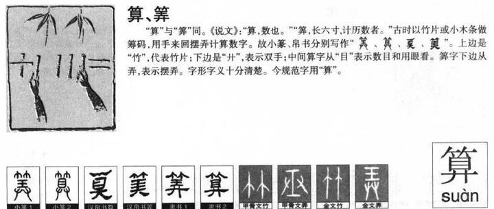 甲骨文演义“筭算”字：通过对古籍汉字的解读，破解华夏远古文明密码（策字续二） - 知乎