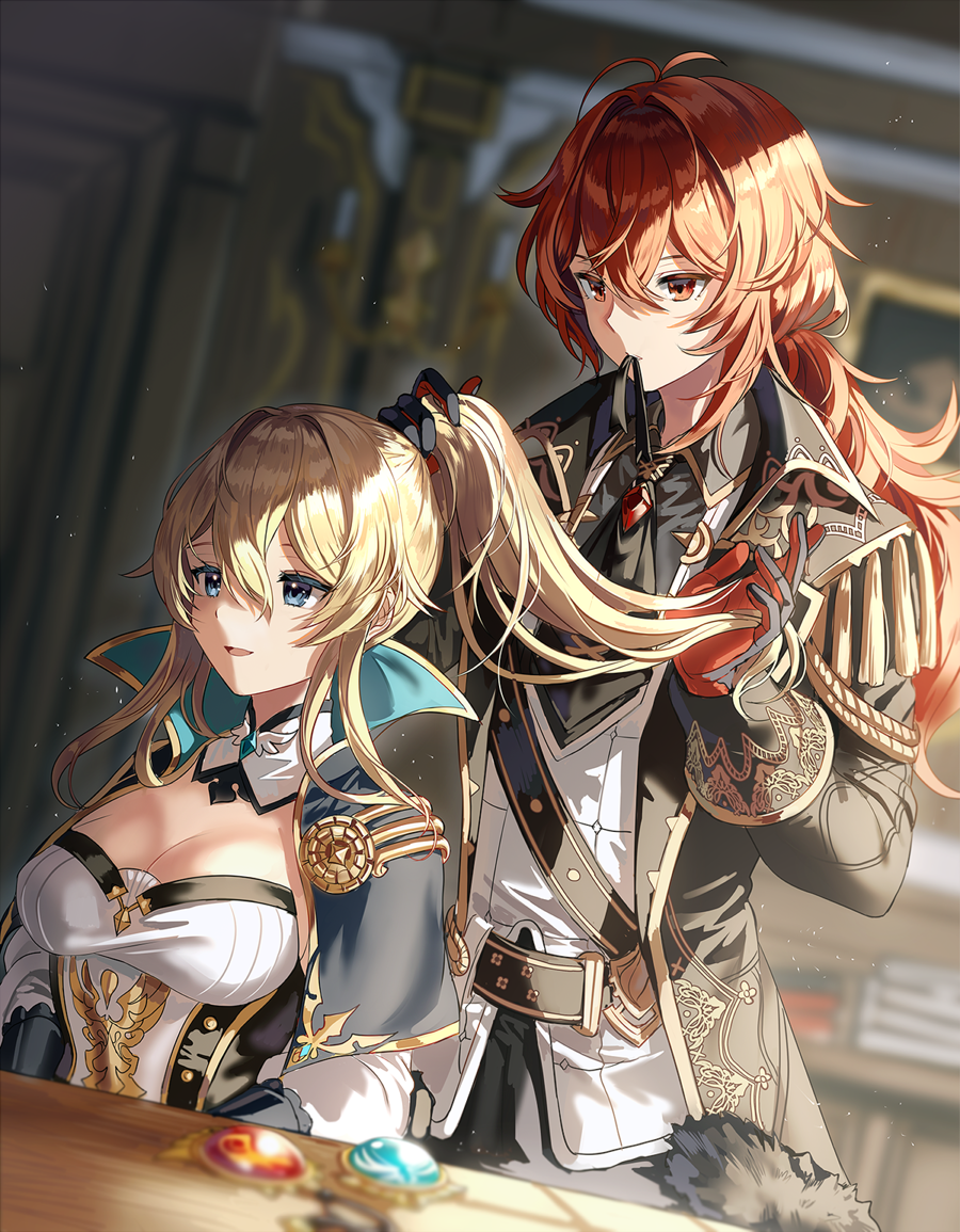 原神大佬们找个图,就是胡桃在镜子前面抱住钟离的头,谁有? - 知乎