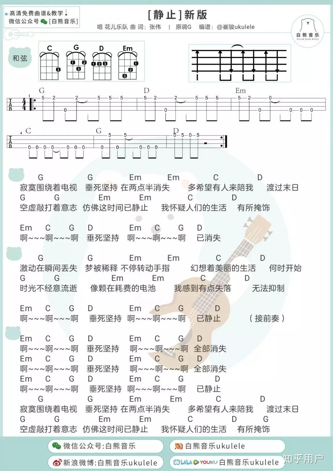 尤克里里谱子怎么看