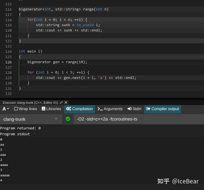 C++ coroutine generator 实现笔记 - 知乎
