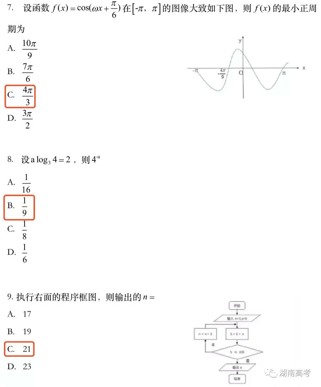 2020全国一卷高考文科数学试卷及答案