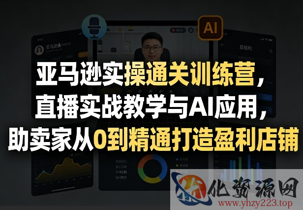 亚马逊实操通关训练营，直播实战教学与AI应用，助卖家从0到精通打造盈利店铺（更新3月23日）