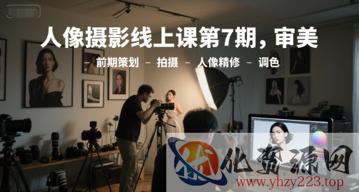 人像摄影线上课第7期，审美-前期策划-拍摄-人像精修-调色