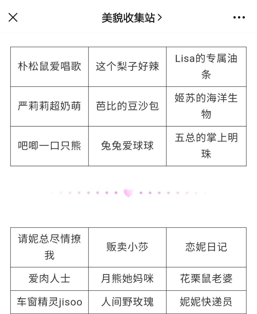 blackpink的昵称和名字chichoo这样的是什么