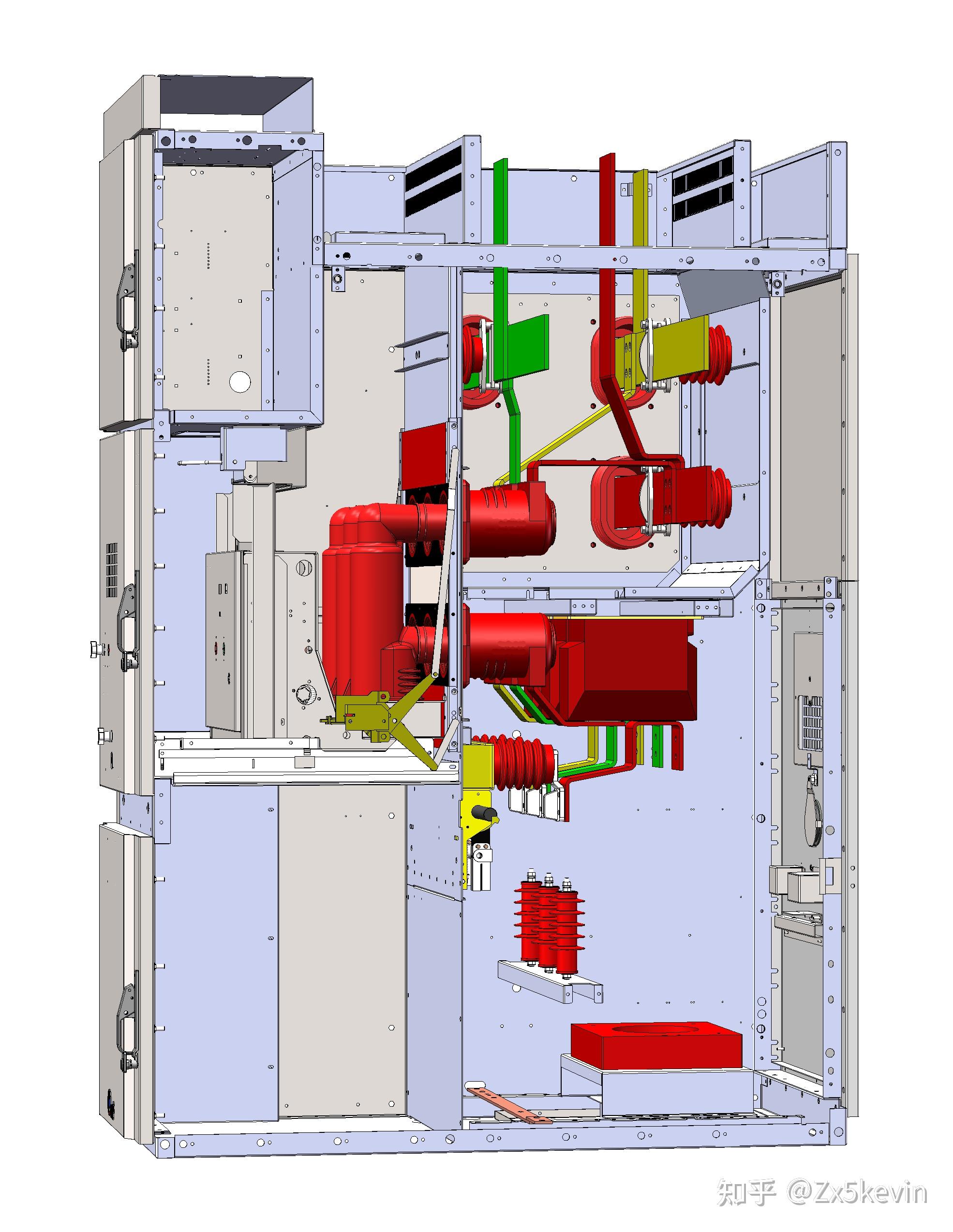 kyn28高压开关柜,馈出柜的三相ct到接地开关这段铜排,算不算分支母线?