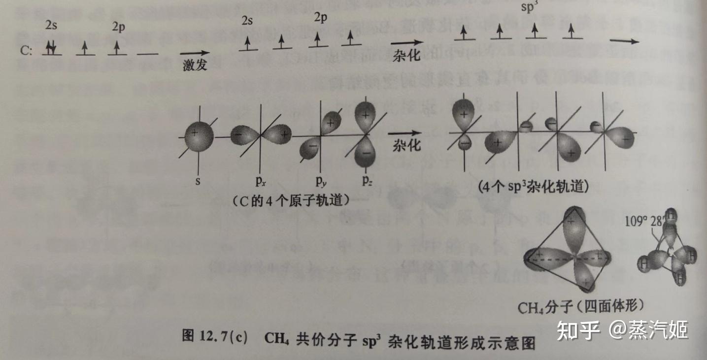 为什么甲烷是sp3杂化轨道?