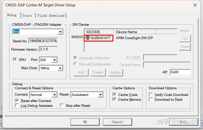 Keil5 connection refused due to device mismatch 