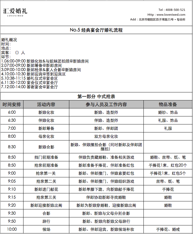 这7个Excel表格，你的婚礼一定用的到（备婚宝典） - 知乎