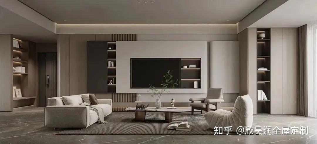 53个瞬间提升客厅档次的电视背景墙案例 - 知乎
