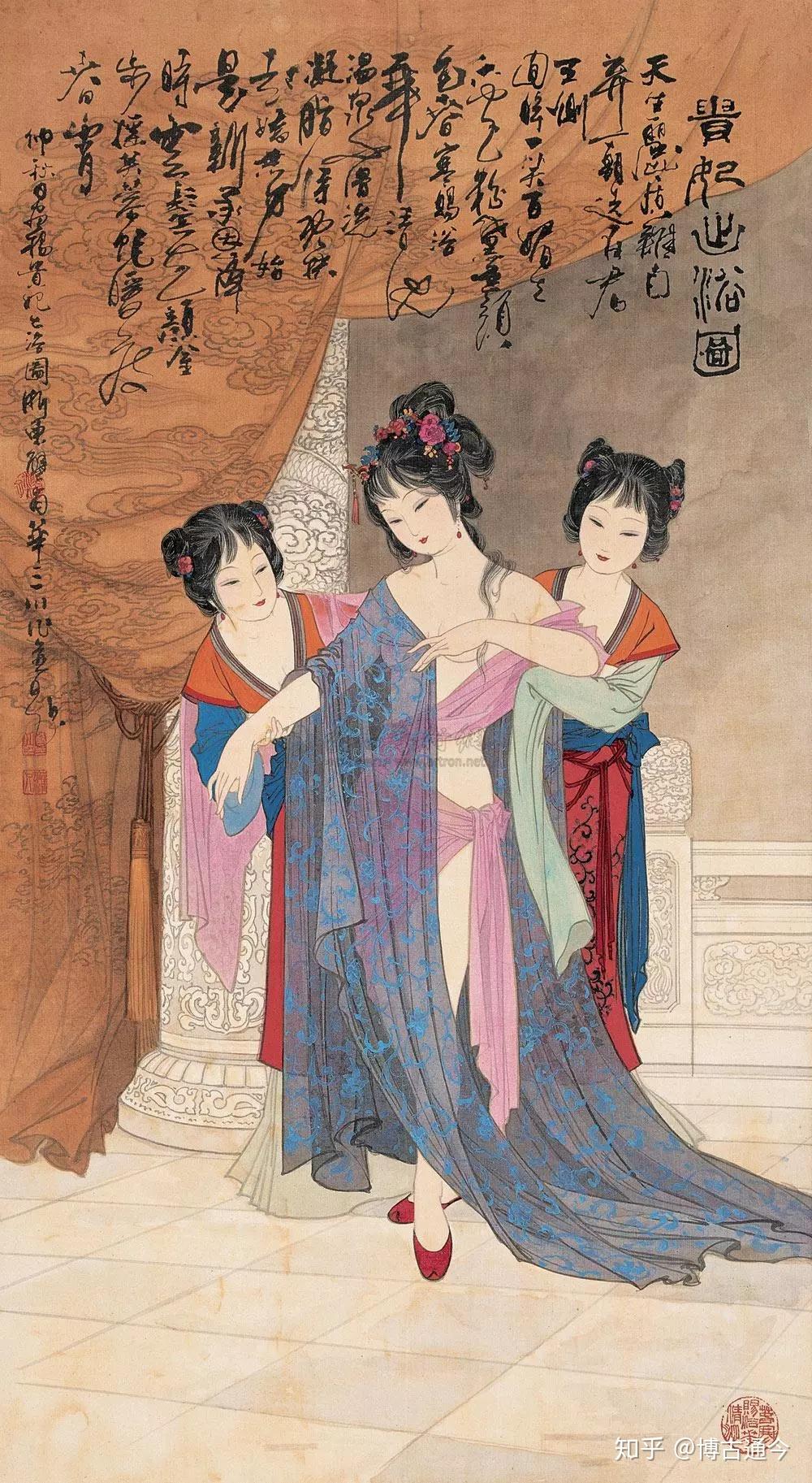 历代名家笔下的“贵妃出浴图”，香艳至极！ - 知乎