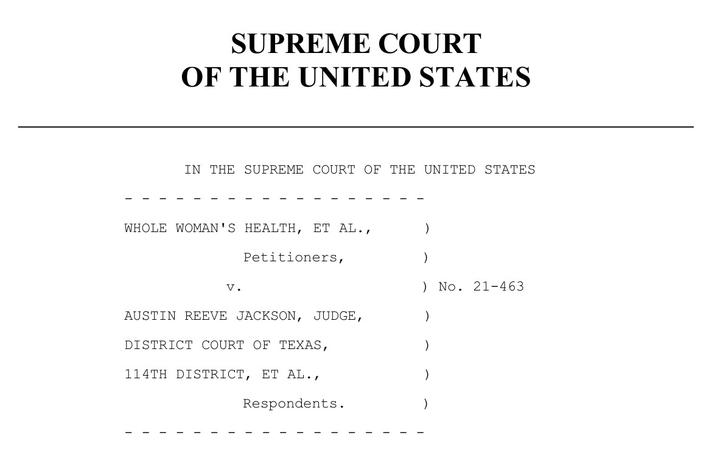 美国最高法院辩论 21-463 Whole Woman's Health V. Jackson(Part 1) - 知乎