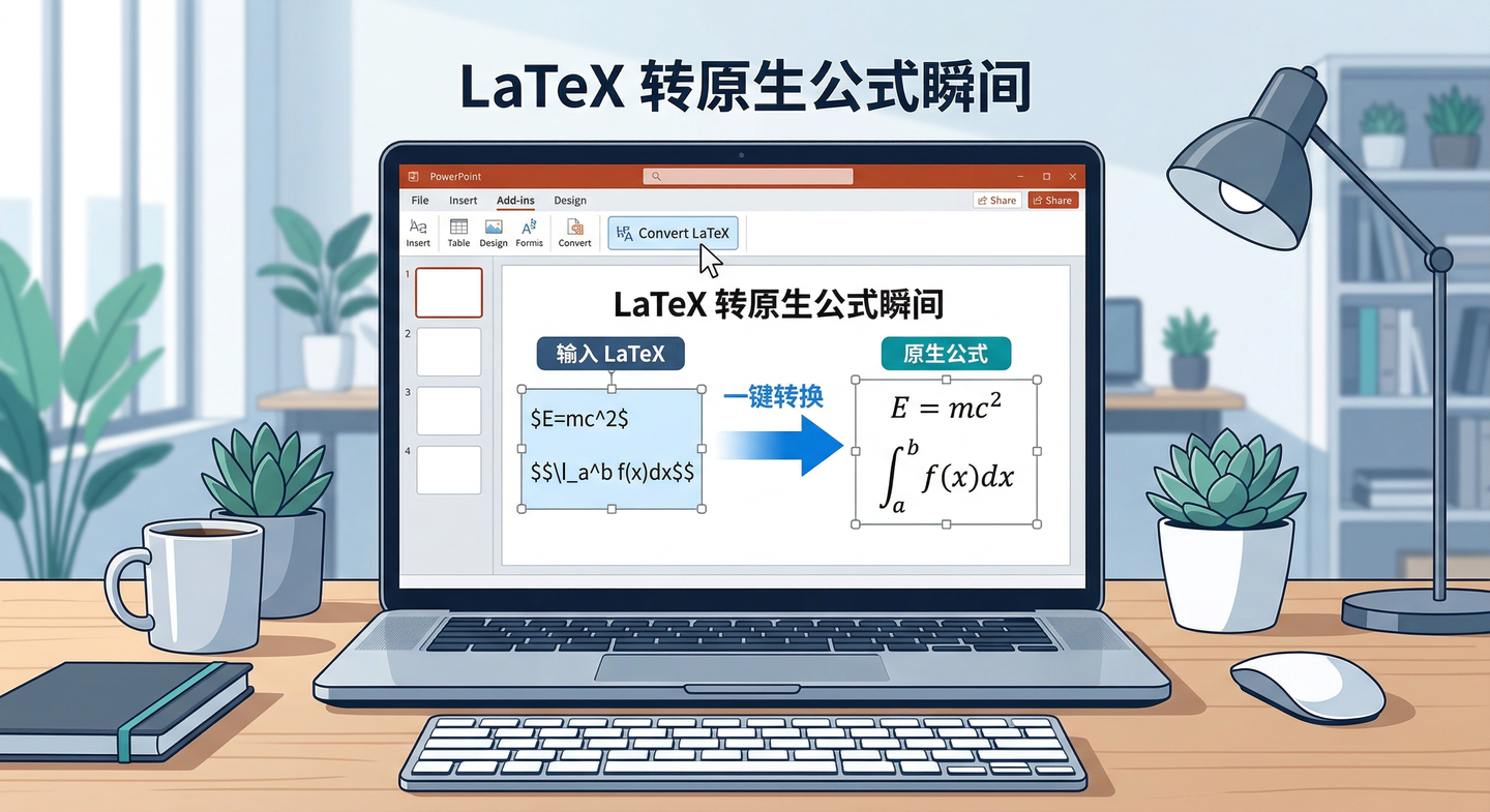 妈妈,我终于可以在ppt中写latex公式了