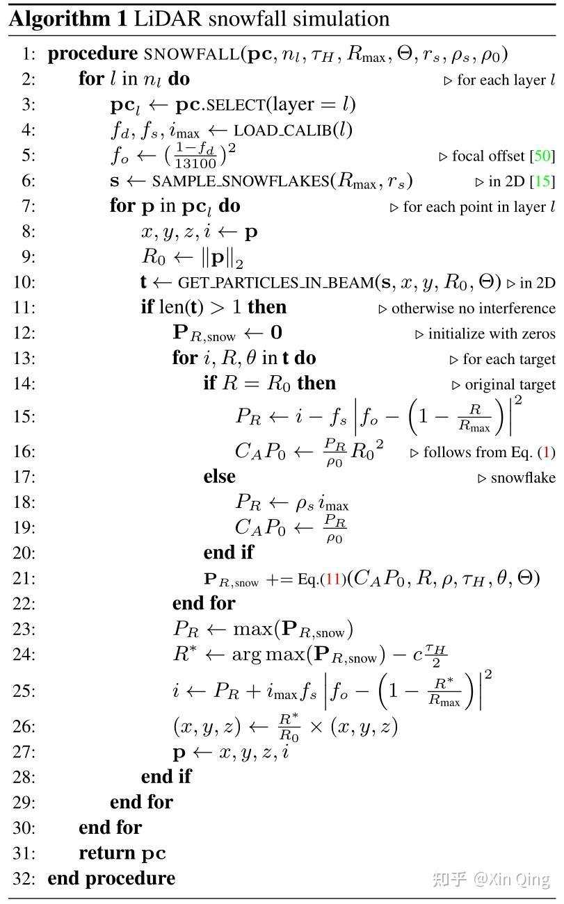 论文阅读：LiDAR Snowfall Simulation for Robust 3D Object Detection - 知乎