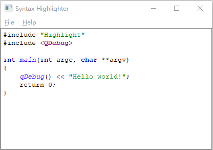 Qt官方示例-语法高亮器 - 知乎
