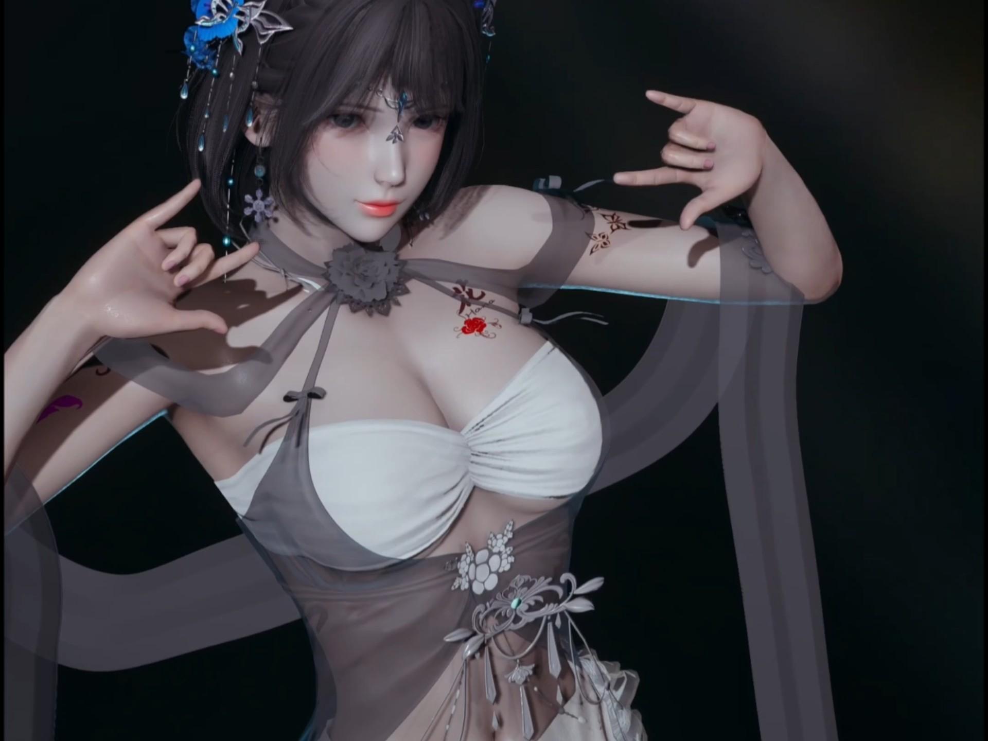 这谁扛得住？hs2自改人物卡_花琴_黑丝版展示