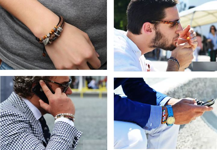 男士带哪种手链合适