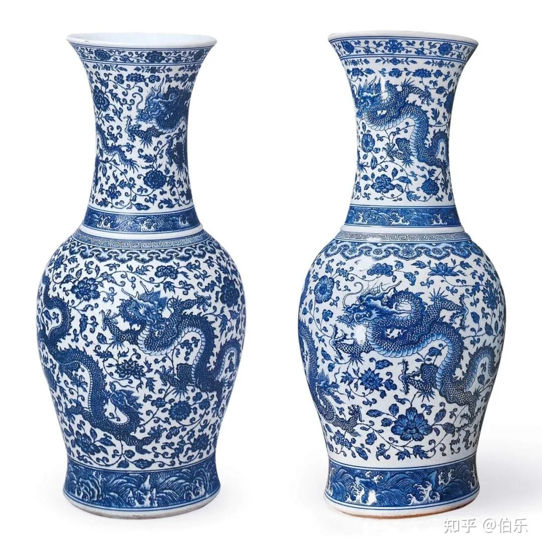 中国古美術　清時代染付山水尊型花瓶【大清雍正年製】在銘 骨董品 古美術 中国美術 染付 花瓶 大清雍正年製 在銘 骨董品 古