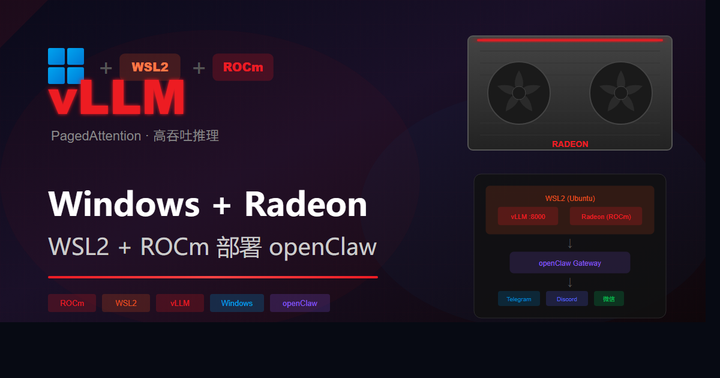 Windows + Radeon 显卡:通过 WSL2 + ROCm + vLLM 部署 openClaw - 知乎