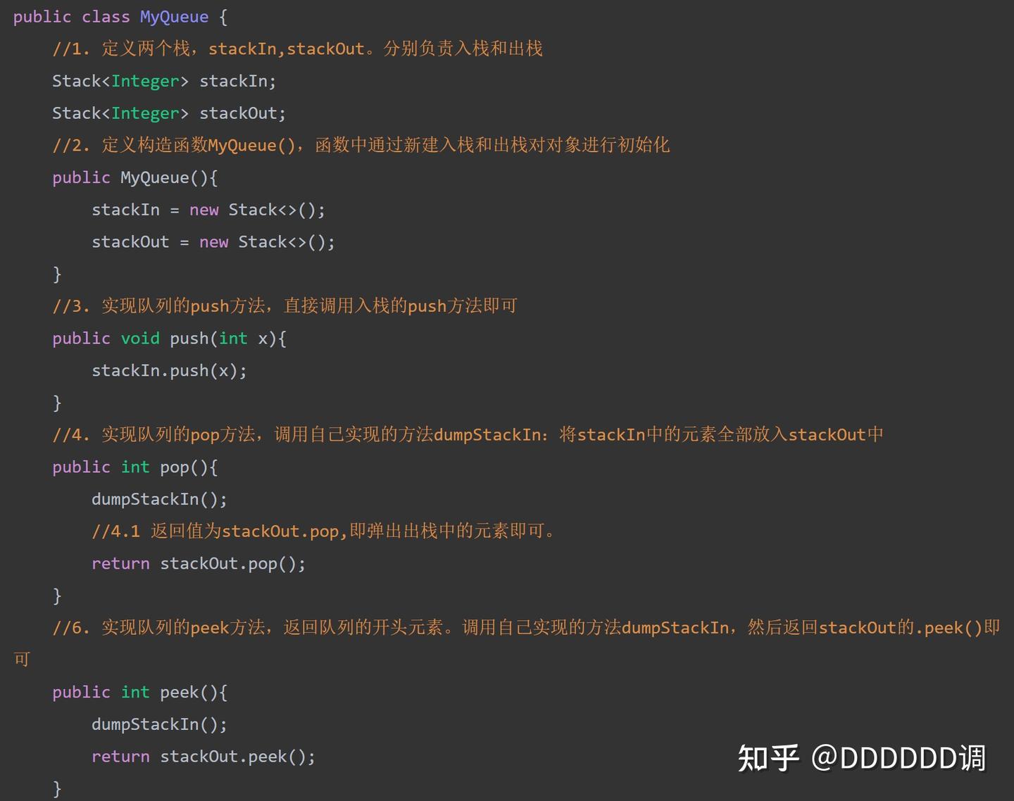 代码随想录算法训练营第十天| 232.用栈实现队列、225. 用队列实现栈。 - 知乎