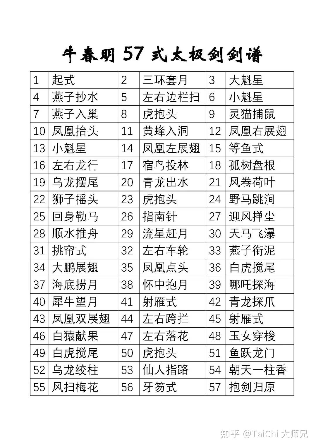 五十六式太极剑剑谱图片