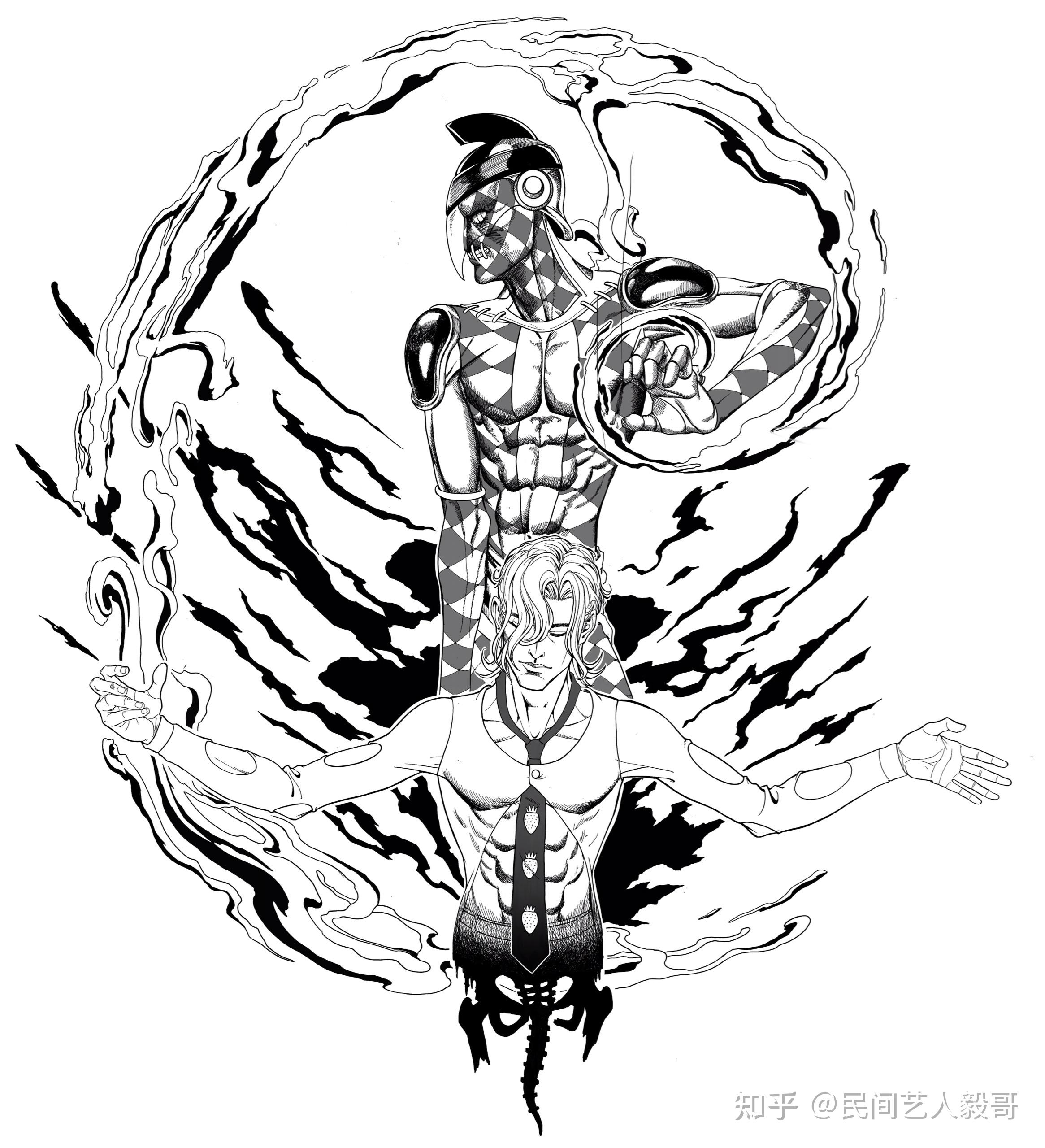 请问jojo有什么适合纹身的同人图或者画面