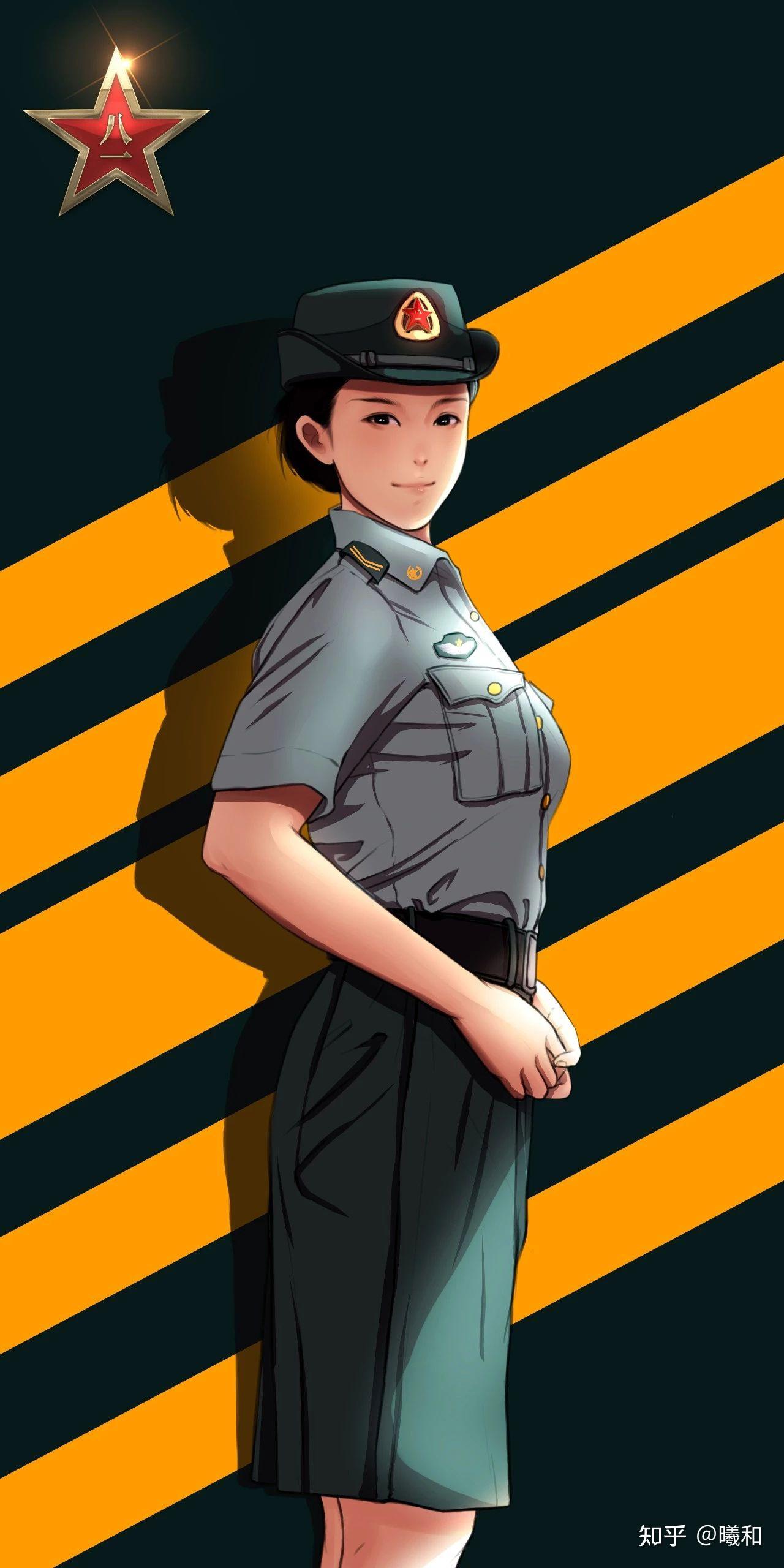 有没有帅气的女军人漫画头像